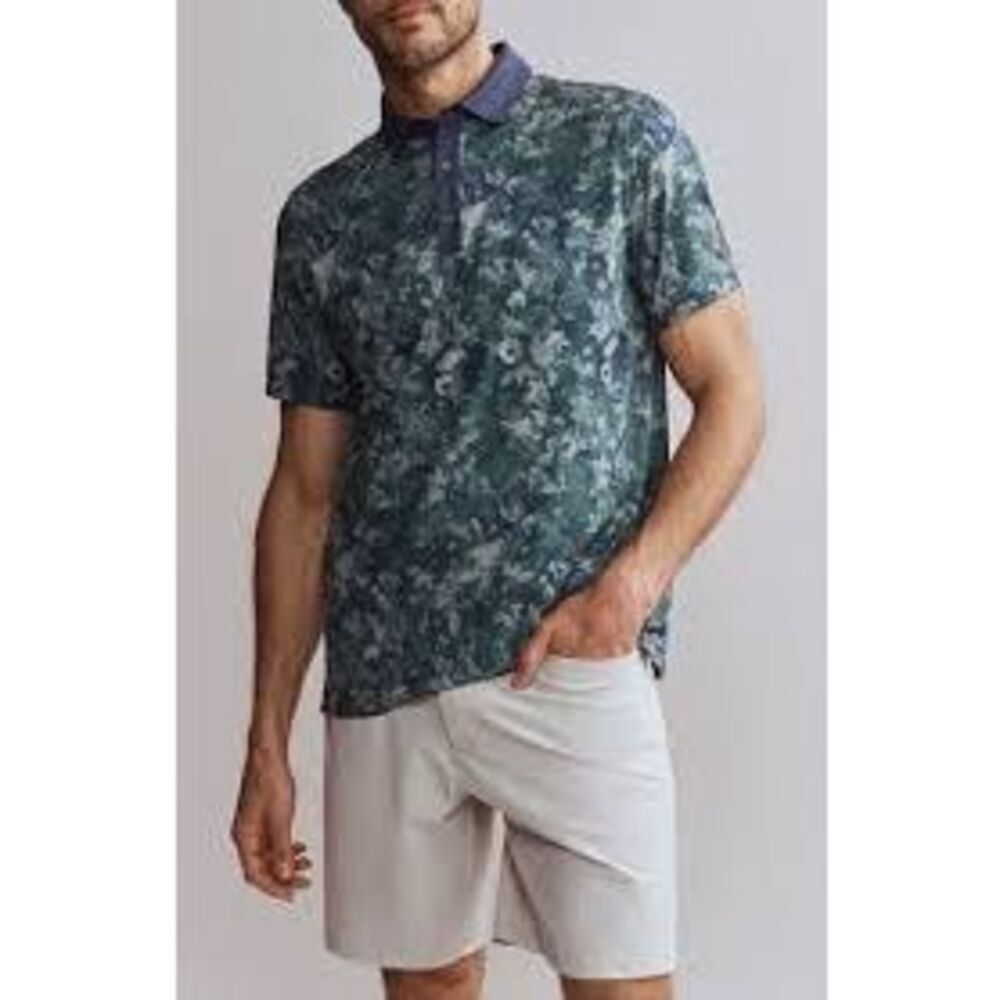 Rhone Golf Sport Polo shirt Jungle Green Floral Camo, NWOT, Size XXL